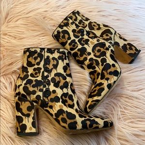 Coach leopard pony hair booties